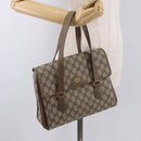 GUCCI GG Supreme Hand Bag PVC Beige Gold 116 02 080 Auth ep14821-26