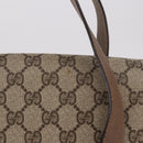 GUCCI GG Supreme Hand Bag PVC Beige Gold 116 02 080 Auth ep14821-3