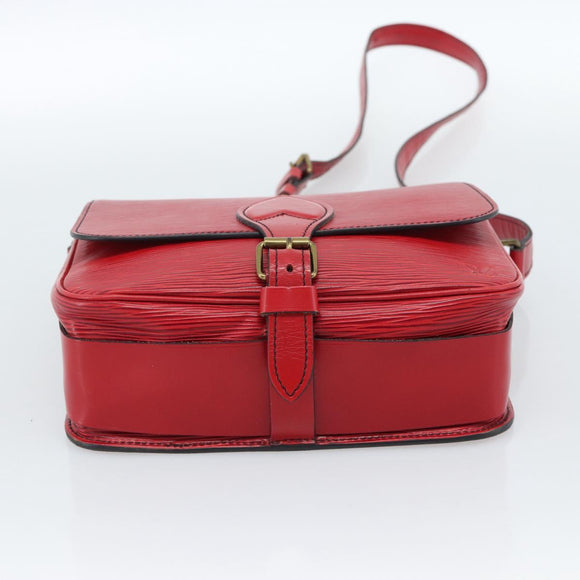 LOUIS VUITTON Epi Cartouchiere MM Shoulder Bag Red M52247 LV Auth ep14826