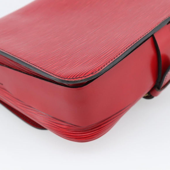 LOUIS VUITTON Epi Cartouchiere MM Shoulder Bag Red M52247 LV Auth ep14826