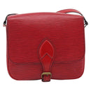 LOUIS VUITTON Epi Cartouchiere MM Shoulder Bag Red M52247 LV Auth ep14826-13