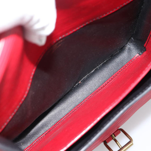 LOUIS VUITTON Epi Cartouchiere MM Shoulder Bag Red M52247 LV Auth ep14826