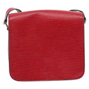 LOUIS VUITTON Epi Cartouchiere MM Shoulder Bag Red M52247 LV Auth ep14826-2