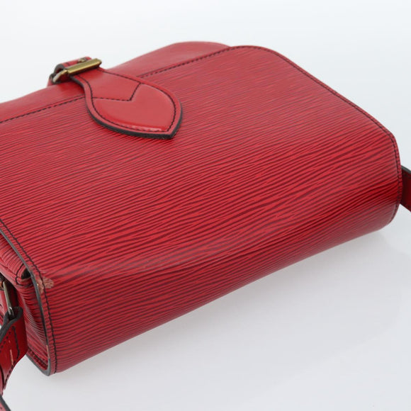 LOUIS VUITTON Epi Cartouchiere MM Shoulder Bag Red M52247 LV Auth ep14826
