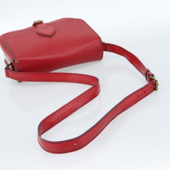 LOUIS VUITTON Epi Cartouchiere MM Shoulder Bag Red M52247 LV Auth ep14826