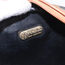 FENDI Zucca Canvas Shoulder Bag Black Brown gold Auth ep14830-15