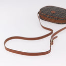 FENDI Zucca Canvas Shoulder Bag Black Brown gold Auth ep14830-7