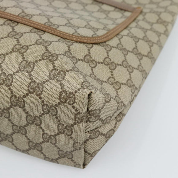 GUCCI GG Supreme Web Sherry Line Tote Bag PVC Beige Red 39 02 003 Auth ep14832