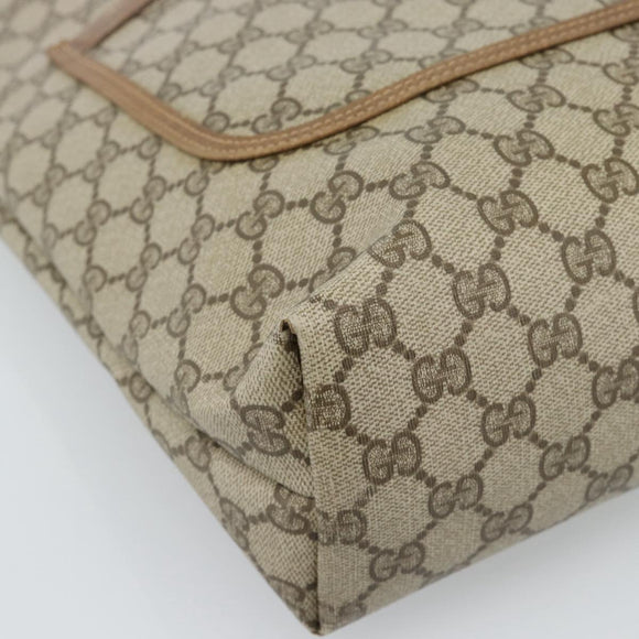 GUCCI GG Supreme Web Sherry Line Tote Bag PVC Beige Red 39 02 003 Auth ep14832