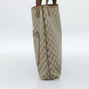 GUCCI GG Supreme Web Sherry Line Tote Bag PVC Beige Red 39 02 003 Auth ep14832-5
