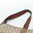 GUCCI GG Supreme Web Sherry Line Tote Bag PVC Beige Red 39 02 003 Auth ep14832-8