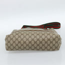GUCCI GG Supreme Web Sherry Line Tote Bag PVC Beige Red 39 02 003 Auth ep14832-9