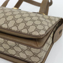 GUCCI GG Supreme Web Sherry Line Hand Bag PVC Beige Gold 41 02 079 Auth ep14834-9