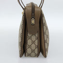 GUCCI GG Supreme Web Sherry Line Hand Bag PVC Beige Gold 41 02 079 Auth ep14834-3