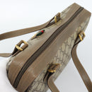 GUCCI GG Supreme Web Sherry Line Hand Bag PVC Beige Gold 41 02 079 Auth ep14834-6
