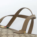 GUCCI GG Supreme Web Sherry Line Hand Bag PVC Beige Gold 41 02 079 Auth ep14834-8