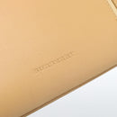 BURBERRY Tote Bag Leather Beige Gold Auth ep14835-17