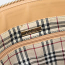 BURBERRY Tote Bag Leather Beige Gold Auth ep14835-18