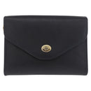 Christian Dior Chain Shoulder Bag Leather Black Gold Auth ep14836-13