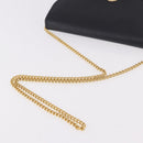 Christian Dior Chain Shoulder Bag Leather Black Gold Auth ep14836-7