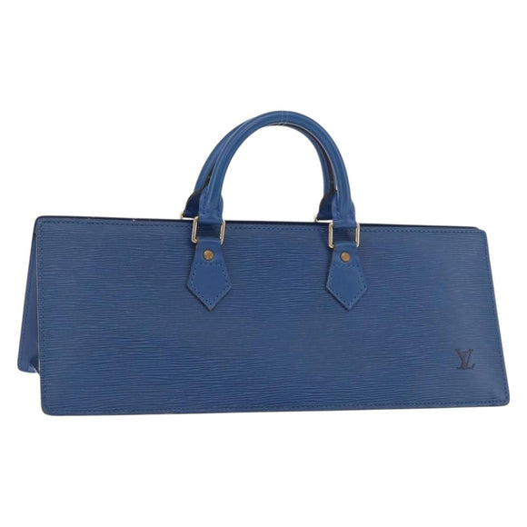 LOUIS VUITTON Epi Sac Triangle Hand Bag Blue M52095 LV Auth ep14837