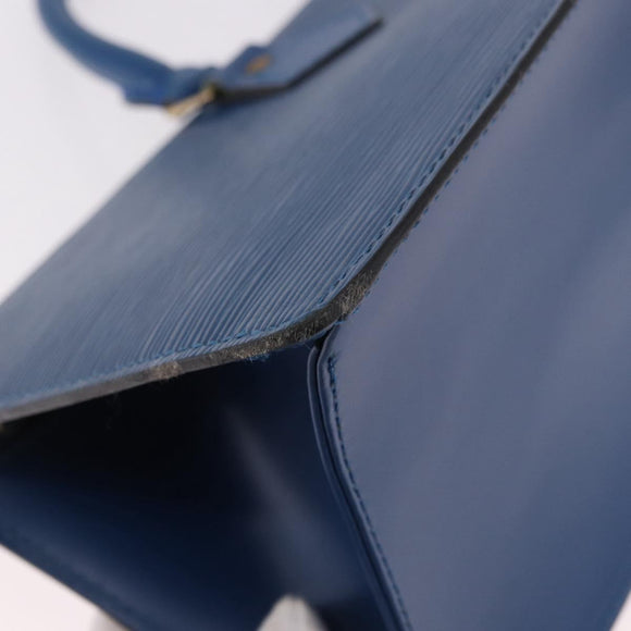 LOUIS VUITTON Epi Sac Triangle Hand Bag Blue M52095 LV Auth ep14837
