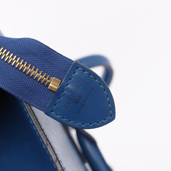 LOUIS VUITTON Epi Sac Triangle Hand Bag Blue M52095 LV Auth ep14837