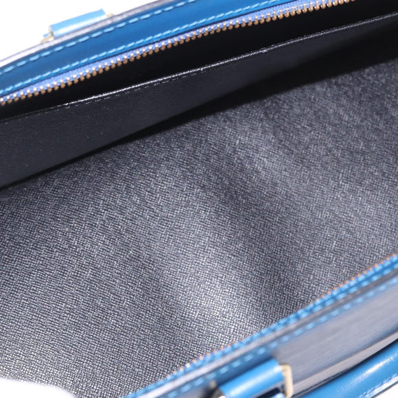 LOUIS VUITTON Epi Sac Triangle Hand Bag Blue M52095 LV Auth ep14837