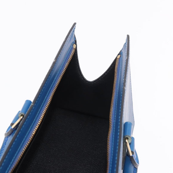 LOUIS VUITTON Epi Sac Triangle Hand Bag Blue M52095 LV Auth ep14837