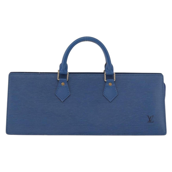 LOUIS VUITTON Epi Sac Triangle Hand Bag Blue M52095 LV Auth ep14837