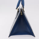 LOUIS VUITTON Epi Sac Triangle Hand Bag Blue M52095 LV Auth ep14837-4