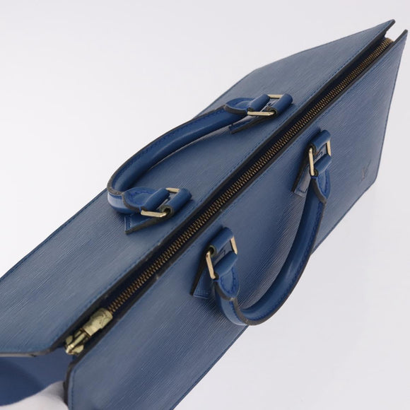 LOUIS VUITTON Epi Sac Triangle Hand Bag Blue M52095 LV Auth ep14837