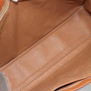CELINE Macadam Canvas Tote Bag PVC Leather Brown Gold Auth ep14838-10