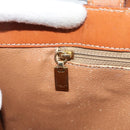 CELINE Macadam Canvas Tote Bag PVC Leather Brown Gold Auth ep14838-20