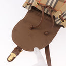 BURBERRY Nova Check Backpack Canvas Beige Gold Auth ep14839A-19