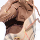 BURBERRY Nova Check Backpack Canvas Beige Gold Auth ep14839A-21