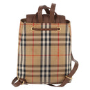 BURBERRY Nova Check Backpack Canvas Beige Gold Auth ep14839A-3