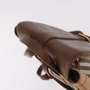BURBERRY Nova Check Backpack Canvas Beige Gold Auth ep14839A-6