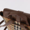 BURBERRY Nova Check Backpack Canvas Beige Gold Auth ep14839A-7