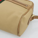 GUCCI Web Sherry Line Shoulder Bag Canvas Beige Gold Red 010 378 Auth ep14843-11