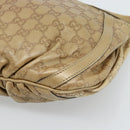 GUCCI GG Canvas Guccissima Abbey Bag Leather Beige Gold 203257 Auth ep14845-9