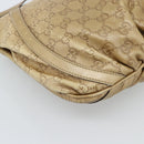 GUCCI GG Canvas Guccissima Abbey Bag Leather Beige Gold 203257 Auth ep14845-16