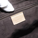 GUCCI GG Canvas Guccissima Abbey Bag Leather Beige Gold 203257 Auth ep14845-17