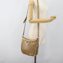 GUCCI GG Canvas Guccissima Abbey Bag Leather Beige Gold 203257 Auth ep14845-22