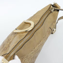 GUCCI GG Canvas Guccissima Abbey Bag Leather Beige Gold 203257 Auth ep14845-6