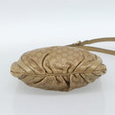 GUCCI GG Canvas Guccissima Abbey Bag Leather Beige Gold 203257 Auth ep14845-5