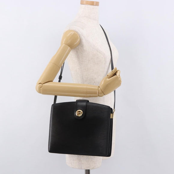 LOUIS VUITTON Epi Capucines Schoudertas Zwart M52342 LV Auth ep14847