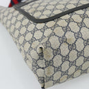 GUCCI GG Supreme Sherry Line Tote Bag PVC Navy Red 39 02 003 Auth ep14848-14