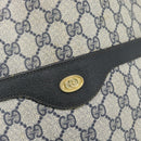 GUCCI GG Supreme Sherry Line Tote Bag PVC Navy Red 39 02 003 Auth ep14848-17