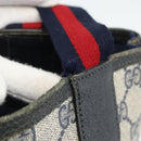 GUCCI GG Supreme Sherry Line Tote Bag PVC Navy Red 39 02 003 Auth ep14848-10